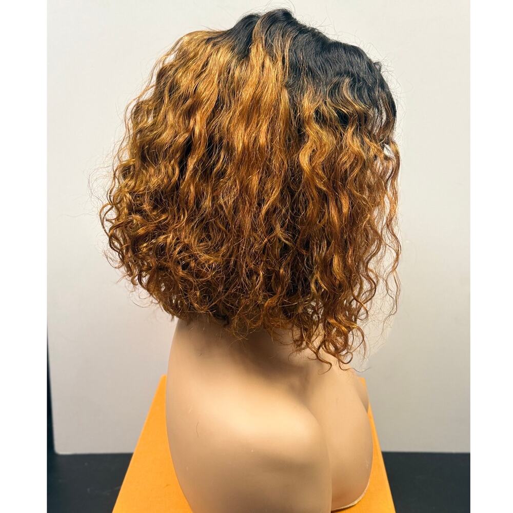 LUVME Hair 100% Human Hair Water Wave Bob Wig 12" NWT